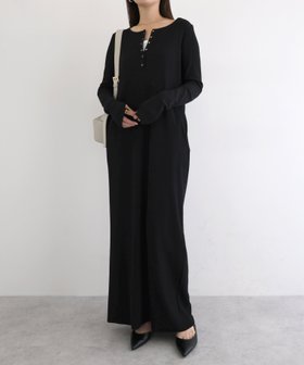 【アンドミー/andme】のセルフカットリブ ヘンリーネック 袖 ワンピース 人気、トレンドファッション・服の通販 founy(ファニー) ファッション Fashion レディースファッション Fashion for Women ワンピース Dresses スリット Slit, Slit Detail 人気 Popular, Best Seller 長袖 Long Sleeve, Full Sleeve フィット Fit, Slim Fit ボトム Bottoms, Lower Wear ポケット Pocket, Pocket Detail マーメイド Mermaid, Fishtail Silhouette レギンス Leggings, Stretch Pants 楽ちん Easy Fit, Comfortable |ID:prp329100004646191