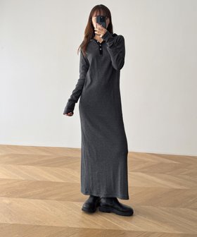 【キャナルジーン/CANAL JEAN】のMiller パネルリブフードワンピース 人気、トレンドファッション・服の通販 founy(ファニー) ファッション Fashion レディースファッション Fashion for Women ワンピース Dresses アクセサリー Fashion Accessories インナー Innerwear ロング Long, Long-Length |ID:prp329100004646200