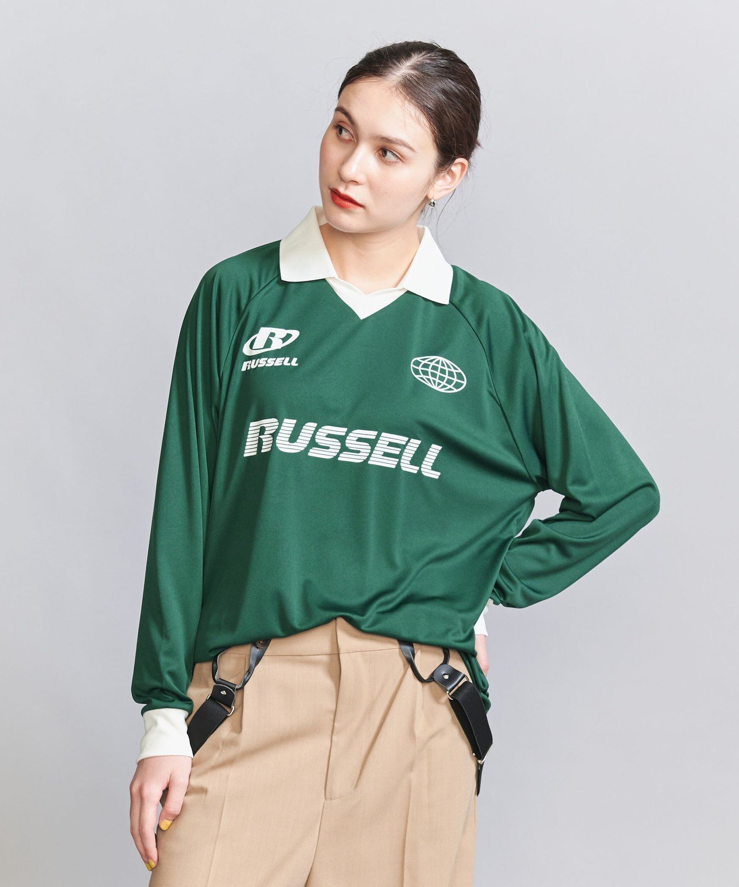 【ユナイテッドアローズ/UNITED ARROWS】の【別注】 RUSSELL ATHLETIC ロングスリーブ トップス インテリア・キッズ・メンズ・レディースファッション・服の通販 founy(ファニー) 　ファッション　Fashion　レディースファッション　Fashion for Women　トップス・カットソー　Cut & Sew Tops　ヴィンテージ　Vintage Style　スペシャル　Special, Limited Edition　スポーツ　Sports, Activewear　スラックス　Slacks, Dress Pants　スリーブ　Sleeve, Long Sleeve / Short Sleeve　デニム　Denim, Jeans Material　トレンド　Trend, Trending Now　ボトム　Bottoms, Lower Wear　別注　Limited Edition, Custom Order　ロング　Long, Long-Length　おすすめ　Recommended / Our Picks　KELLY|ID: prp329100004646208 ipo3291000000033534375