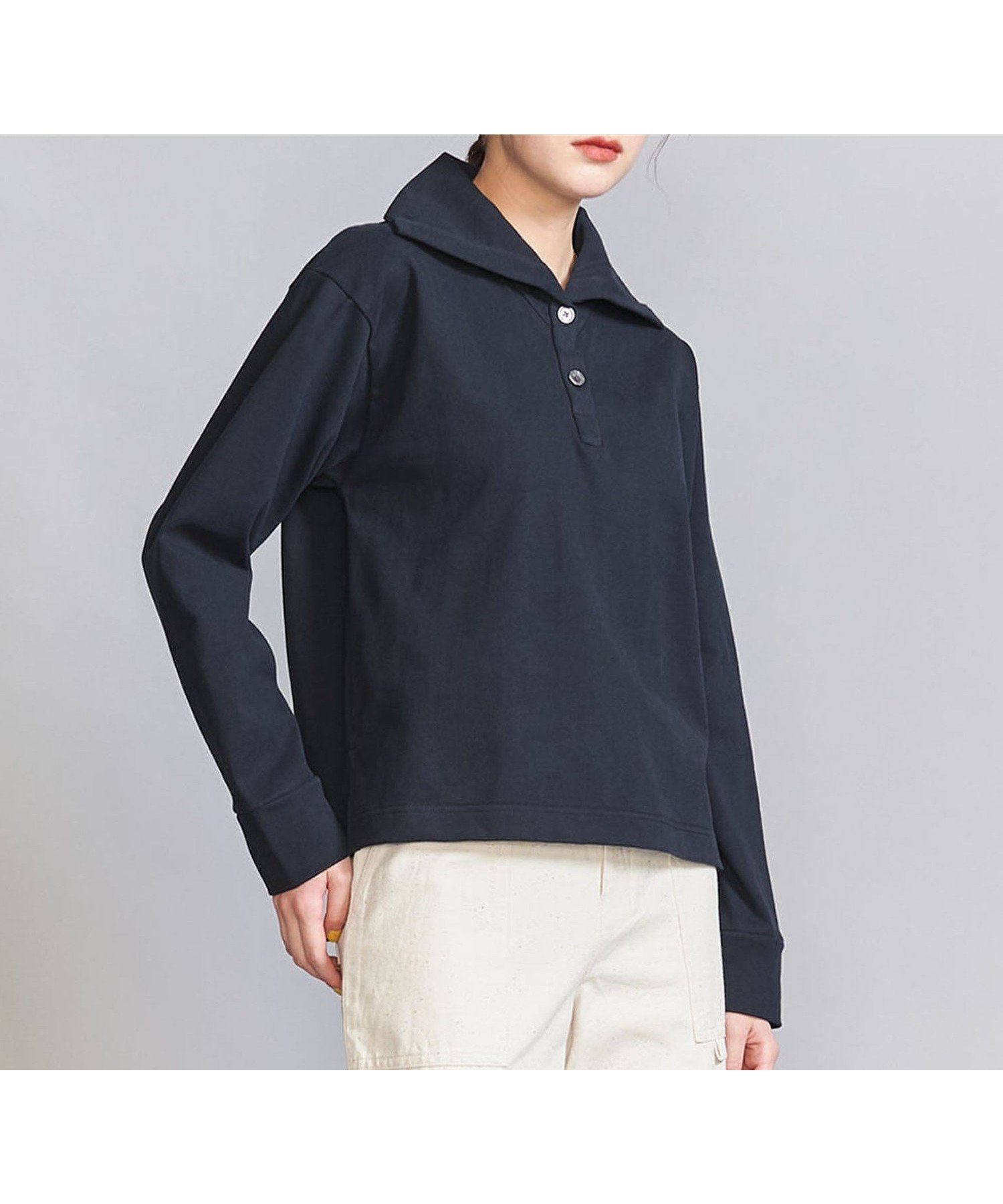【ユナイテッドアローズ/UNITED ARROWS】のコットン セーラー プルオーバー インテリア・キッズ・メンズ・レディースファッション・服の通販 founy(ファニー) 　ファッション　Fashion　レディースファッション　Fashion for Women　トップス・カットソー　Cut & Sew Tops　カジュアルプルオーバー・ニットトップス　Pullovers & Knit Tops / Casual Pullovers　おすすめ　Recommended / Our Picks　カットソー　Cut and Sewn Top　クラシカル　Classical, Vintage-Inspired　クラシック　Classic, Timeless Style　スリット　Slit, Slit Detail　ボックス　Boxy, Box Shape　ボトム　Bottoms, Lower Wear　ポロシャツ　Polo Shirt, Collared Tee　ヴィンテージ　Vintage Style　BLACK|ID: prp329100004646214 ipo3291000000033534429