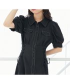【マジェスティック レゴン/MAJESTIC LEGON】のサイドレースアップシャツワンピース ブラック|ID: prp329100004646215 ipo3291000000033534432