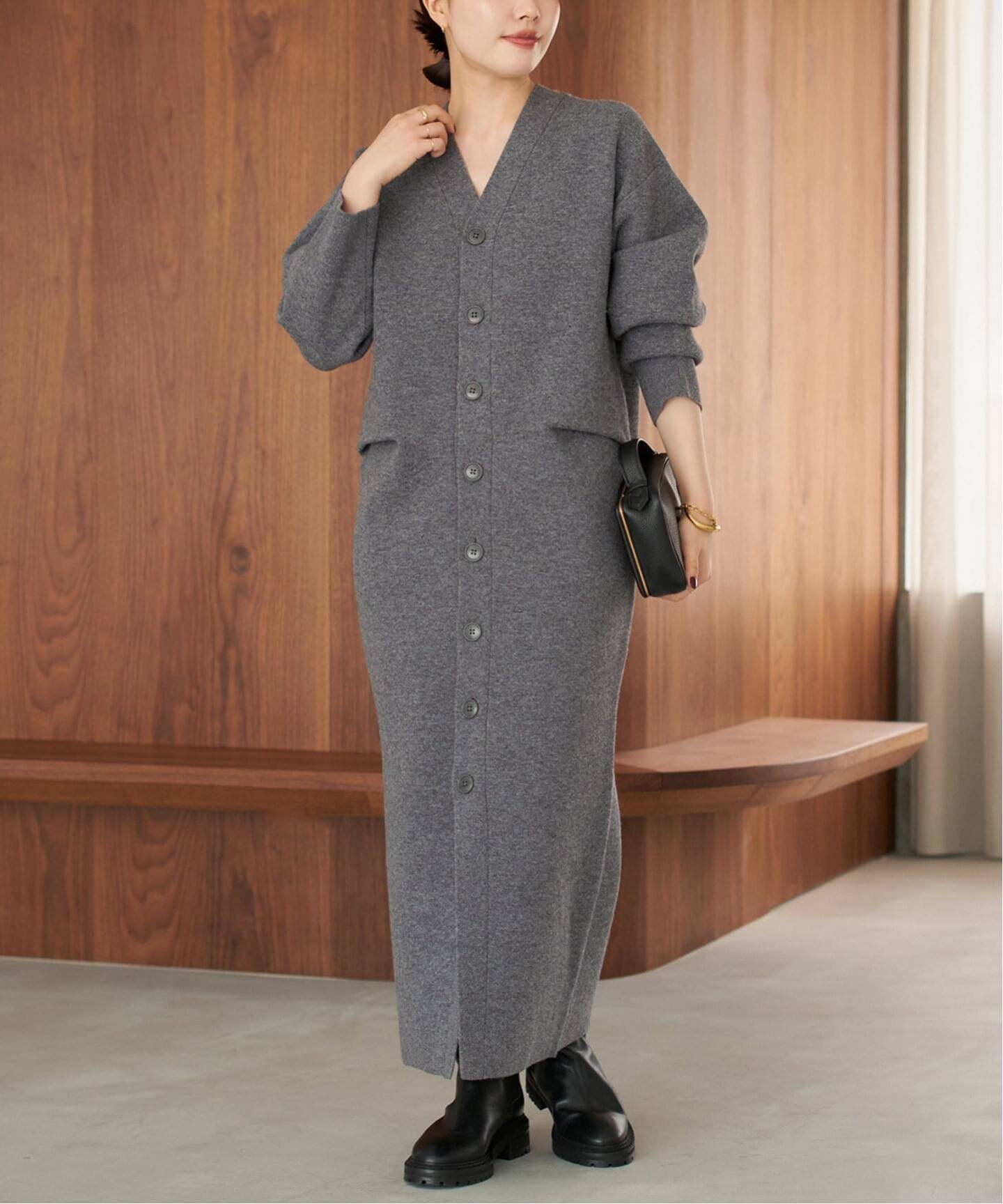 【プラージュ/Plage】のKnit cardigan ワンピース 人気、トレンドファッション・服の通販 founy(ファニー) 　ファッション　Fashion　レディースファッション　Fashion for Women　ワンピース　Dresses　カーディガン　Cardigan, Knitwear　ショルダー　Shoulder, Shoulder Strap　ドロップ　Drop Shoulder, Dropped Style　フロント　Front, Front Design　ロング　Long, Long-Length　 other-1|ID: prp329100004646252 ipo3291000000033534691