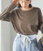 【シップス フォー ウィメン/SHIPS】のワイド クルーネック コットン ロング スリーブ TEE ダークグレー|ID: prp329100004646269 ipo3291000000033534787