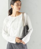 【シップス フォー ウィメン/SHIPS】のワイド クルーネック コットン ロング スリーブ TEE ホワイト|ID: prp329100004646269 ipo3291000000033534790