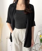 【アミュレット/Amulet】の【Amulet】エアリーテーラードジャケット 人気、トレンドファッション・服の通販 founy(ファニー) ファッション Fashion レディースファッション Fashion for Women アウター Coat / Outerwear Collection レディースジャケット・軽アウター Jackets テーラードジャケット / 通勤・きれいめスタイル Tailored Jackets & Blazers エアリー Airy Texture キャミソール Camisole, Spaghetti Strap Top シンプル Simple, Minimal デニム Denim, Jeans Material リラックス Relax, Relaxed Fit thumbnail ブラック|ID: prp329100004646270 ipo3291000000033534796