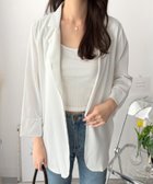 【アミュレット/Amulet】の【Amulet】エアリーテーラードジャケット 人気、トレンドファッション・服の通販 founy(ファニー) ファッション Fashion レディースファッション Fashion for Women アウター Coat / Outerwear Collection レディースジャケット・軽アウター Jackets テーラードジャケット / 通勤・きれいめスタイル Tailored Jackets & Blazers エアリー Airy Texture キャミソール Camisole, Spaghetti Strap Top シンプル Simple, Minimal デニム Denim, Jeans Material リラックス Relax, Relaxed Fit thumbnail ホワイト|ID: prp329100004646270 ipo3291000000033534797