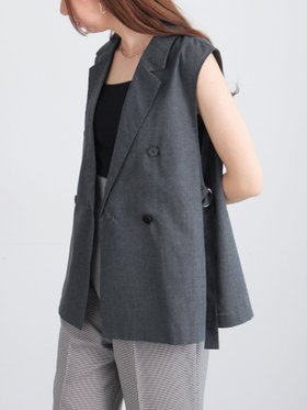 【テチチ/Te chichi】のサイドオープンライトジレ 人気、トレンドファッション・服の通販 founy(ファニー) ファッション Fashion レディースファッション Fashion for Women アウター Coat / Outerwear Collection トップス・カットソー Cut & Sew Tops ベスト&ジレ / 重ね着スタイル Vests & Gilets クラシカル Classical, Vintage-Inspired ダブル Double, Double-Breasted ロング Long, Long-Length エレガント 上品 Elegant |ID:prp329100004646276