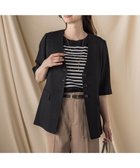 【ロートレ アモン/LAUTRE AMONT】のトリッカースラブハーフスリーブジャケット≪手洗い可能・防シワ・UV≫ 人気、トレンドファッション・服の通販 founy(ファニー) ファッション Fashion レディースファッション Fashion for Women アウター Coat / Outerwear Collection レディースジャケット・軽アウター Jackets 秋 Autumn クラシック Classic, Timeless Style ジャケット Jacket, Outerwear ツイード Twill, Twill Weave トレンド Trend, Trending Now バランス Balance, Style Balance 半袖 Short Sleeve, Half Sleeve ミックス Mix, Mixed Style thumbnail ブラック|ID: prp329100004646279 ipo3291000000033534860