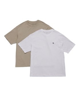 【カルバンクライン/Calvin Klein】のCalvin Klein Jeans/【公式ショップ】 カルバンクライン (2枚パック) ユニセックス ショートスリーブ Tシャツ Calvin Klein Jeans 4RAB217 人気、トレンドファッション・服の通販 founy(ファニー) ファッション Fashion レディースファッション Fashion for Women トップス・カットソー Cut & Sew Tops シャツ・ブラウス・オフィスカジュアル Elegant Blouses & Button-Ups ロングTシャツ・Tシャツ Longline T-Shirts & Tees ショート Short, Short Length ジャケット Jacket, Outerwear スリーブ Sleeve, Long Sleeve / Short Sleeve デニム Denim, Jeans Material ベーシック Basic, Essential 夏 Summer 定番 Standard, Basic Item |ID:prp329100004646304