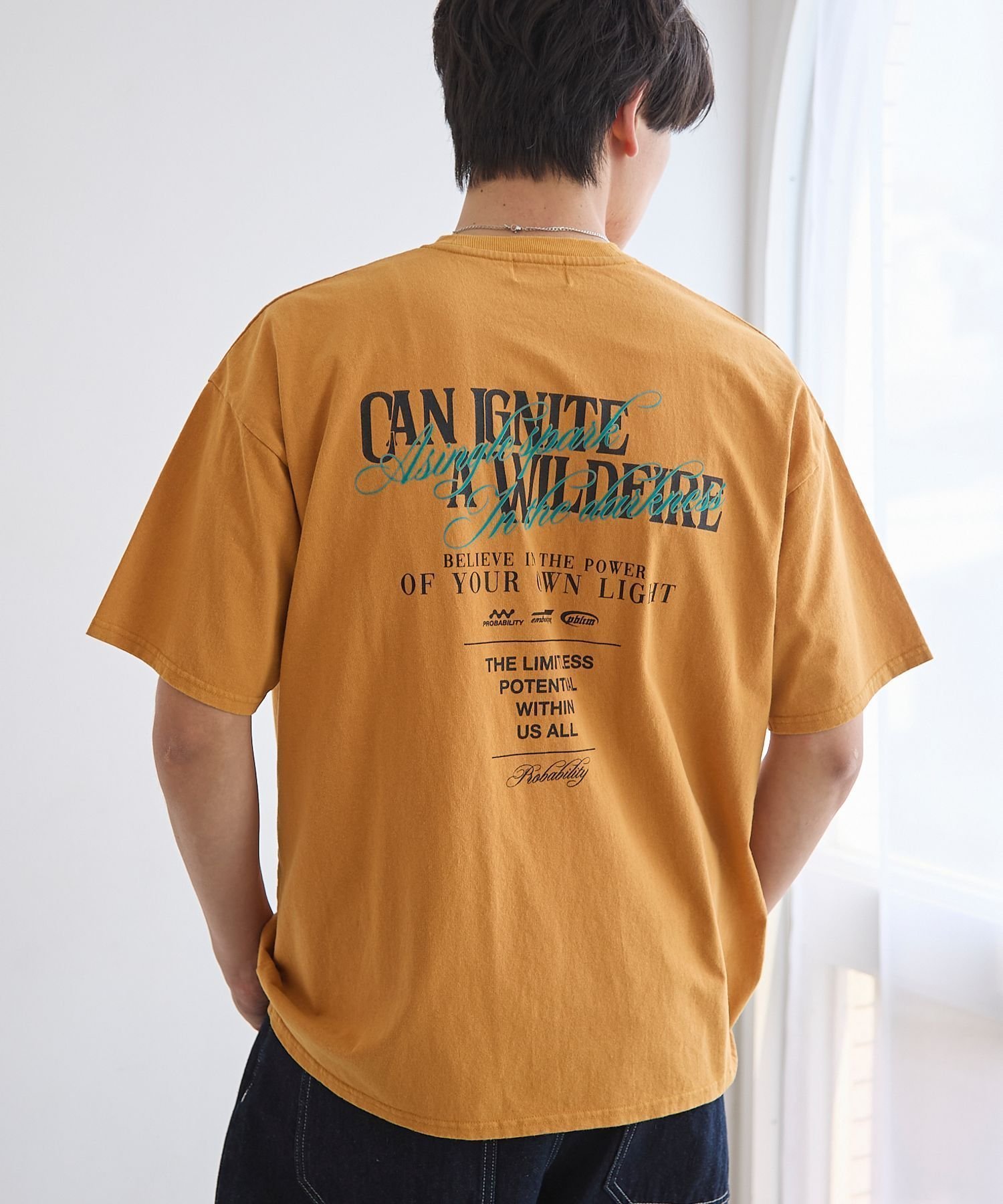 【ページボーイ/PAGEBOY】の【PBLIM/タフT】ミックスワイドロゴTシャツ インテリア・キッズ・メンズ・レディースファッション・服の通販 founy(ファニー) 　ファッション　Fashion　レディースファッション　Fashion for Women　トップス・カットソー　Cut & Sew Tops　シャツ・ブラウス・オフィスカジュアル　Elegant Blouses & Button-Ups　ロングTシャツ・Tシャツ　Longline T-Shirts & Tees　プリント　Print, Printed Pattern　オレンジ45|ID: prp329100004646305 ipo3291000000033535233