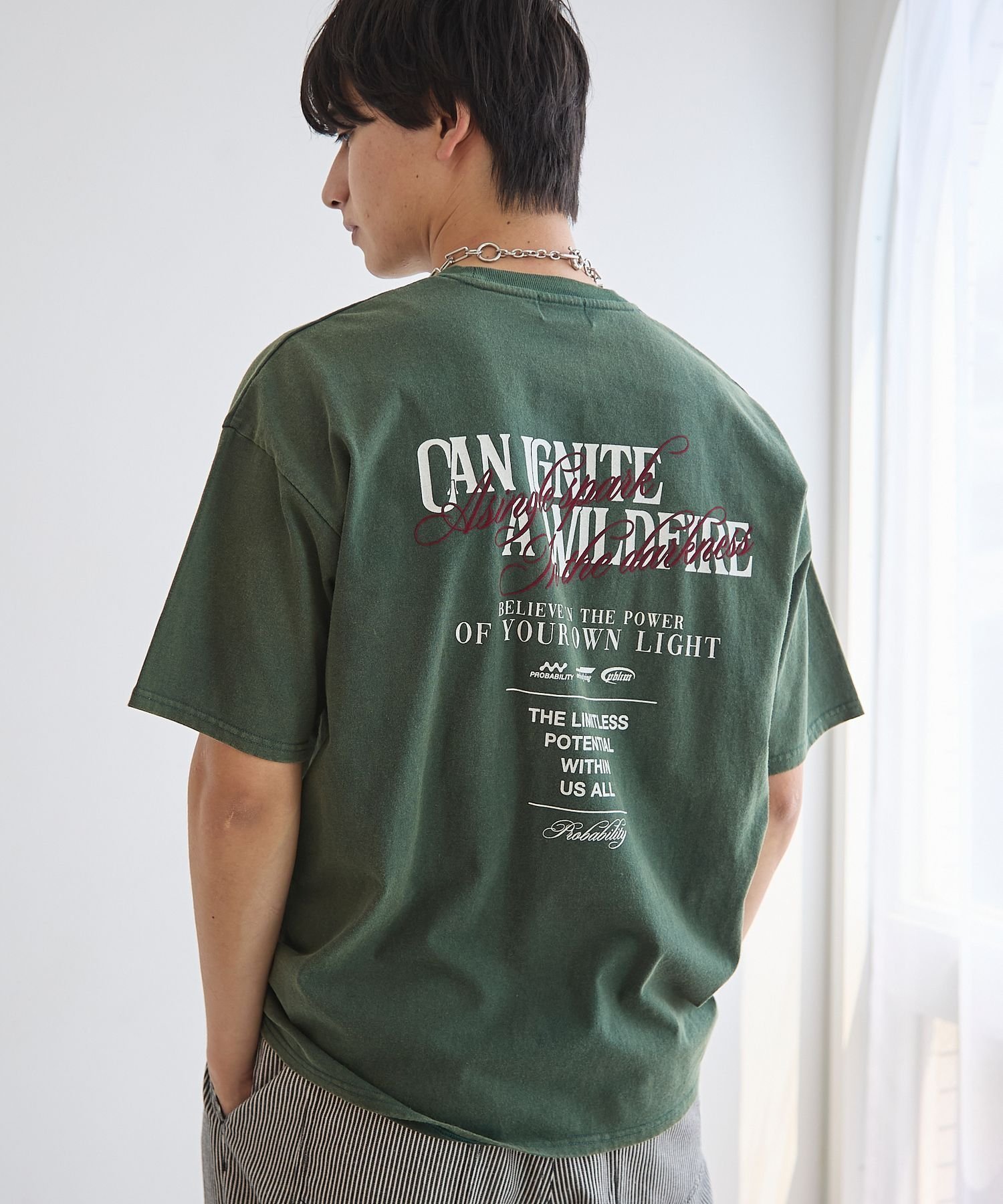 【ページボーイ/PAGEBOY】の【PBLIM/タフT】ミックスワイドロゴTシャツ インテリア・キッズ・メンズ・レディースファッション・服の通販 founy(ファニー) 　ファッション　Fashion　レディースファッション　Fashion for Women　トップス・カットソー　Cut & Sew Tops　シャツ・ブラウス・オフィスカジュアル　Elegant Blouses & Button-Ups　ロングTシャツ・Tシャツ　Longline T-Shirts & Tees　プリント　Print, Printed Pattern　グリーン75|ID: prp329100004646305 ipo3291000000033535237