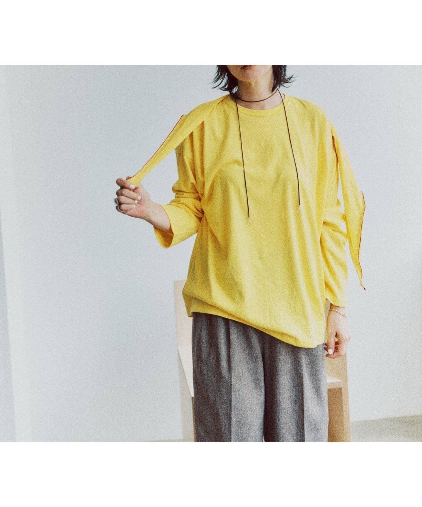 【ジャーナルスタンダード レリューム/JOURNAL STANDARD relume】の25AW新作 【RENA x relume】スカーフ付きロングスリーブTEE インテリア・キッズ・メンズ・レディースファッション・服の通販 founy(ファニー) 　ファッションモデル・俳優・女優　Models　女性　Women　竹下玲奈　Takeshita Rena　ファッション　Fashion　レディースファッション　Fashion for Women　ヴィンテージ　Vintage Style　鹿児島　Kagoshima, Kagoshima Made　スカーフ　Scarf, Neckwear　スリーブ　Sleeve, Long Sleeve / Short Sleeve　雑誌　Magazine, Fashion Magazine　トレンド　Trend, Trending Now　ビスチェ　Bustier, Corset Top　ブルゾン　Blouson, Bomber Jacket　ロング　Long, Long-Length　2025年　2025　2025-2026秋冬・A/W　Autumn/Winter 2025–26 AW25–26　イエロー|ID: prp329100004646348 ipo3291000000033535885