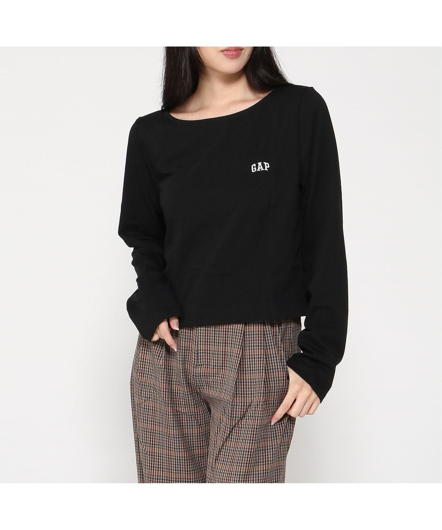 【ギャップ/GAP】のINTL LS CROPPED BOAT TEE インテリア・キッズ・メンズ・レディースファッション・服の通販 founy(ファニー) 　ファッション　Fashion　レディースファッション　Fashion for Women　インナー　Innerwear　ジャケット　Jacket, Outerwear　スリーブ　Sleeve, Long Sleeve / Short Sleeve　ロング　Long, Long-Length　TRUE_BLACK_V2|ID: prp329100004646349 ipo3291000000033535905