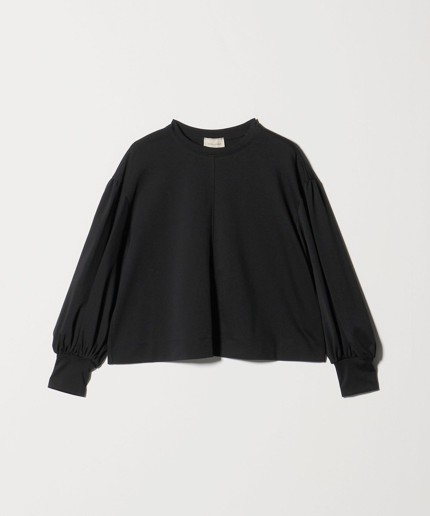 【ユナイテッドアローズ/UNITED ARROWS】のポンチ バルーンスリーブ カットソー -ウォッシャブル- インテリア・キッズ・メンズ・レディースファッション・服の通販 founy(ファニー) 　ファッション　Fashion　レディースファッション　Fashion for Women　トップス・カットソー　Cut & Sew Tops　カットソー・ベーシックTシャツ　Cut-and-Sewn Tops / Stretch Tees & Basics　おすすめ　Recommended / Our Picks　インナー　Innerwear　ウォッシャブル　Machine Washable　カットソー　Cut and Sewn Top　コンパクト　Compact, Small Size　ショート　Short, Short Length　スリーブ　Sleeve, Long Sleeve / Short Sleeve　センター　Center, Center Line　タイトスカート　Pencil Skirt, Tight Skirt　バランス　Balance, Style Balance　バルーン　Balloon, Balloon Silhouette　フロント　Front, Front Design　ベスト　Vest, Waistcoat　ワイド　Wide, Wide Fit　BLACK|ID: prp329100004646370 ipo3291000000033536089