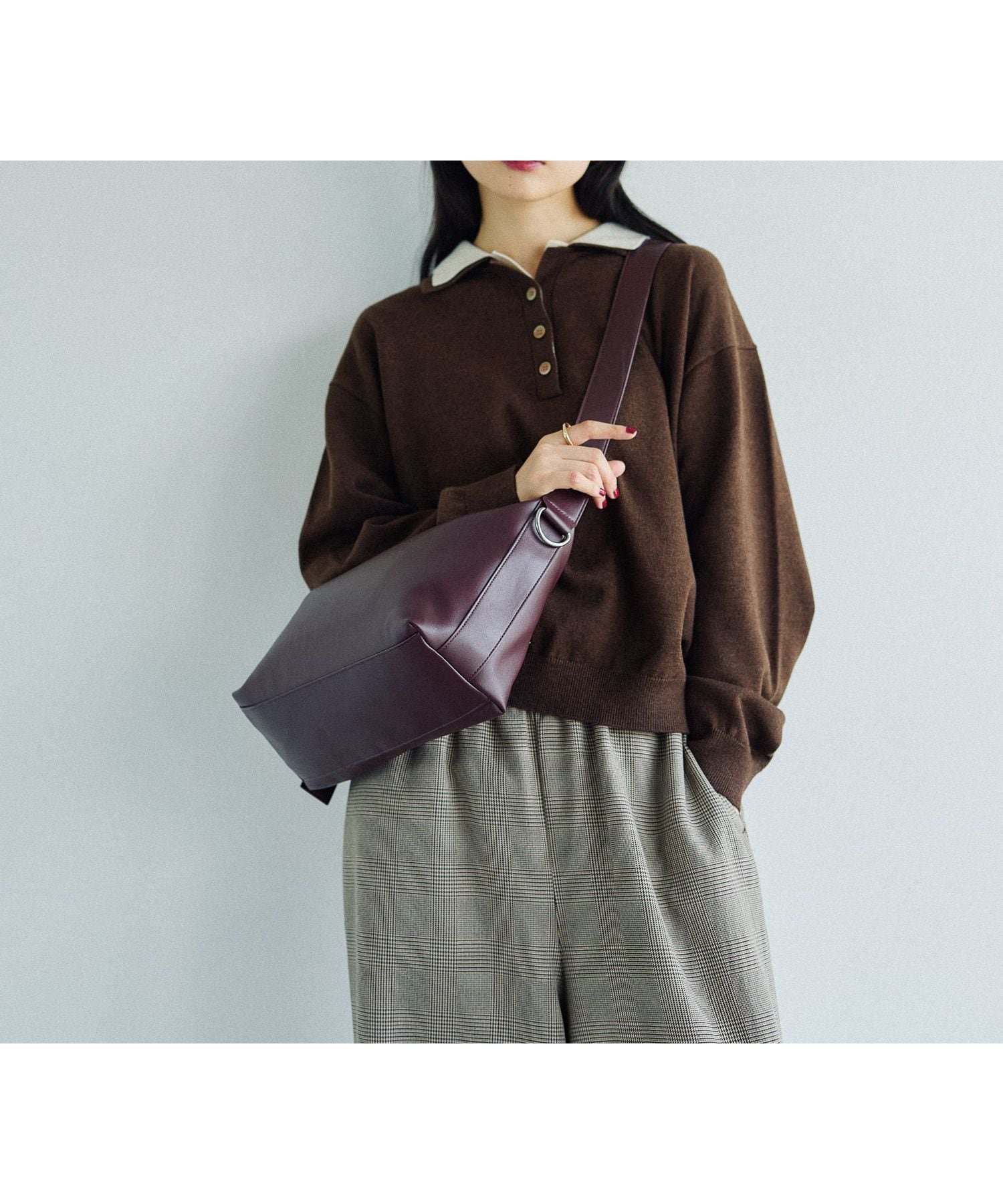 【レプシィム ローリーズファーム/LEPSIM LOWRYS FARM】のフェイクレザースクエアショルダー インテリア・キッズ・メンズ・レディースファッション・服の通販 founy(ファニー) 　ファッション　Fashion　レディースファッション　Fashion for Women　インナー　Innerwear　キーホルダー　Keychain, Key Holder　ショルダー　Shoulder, Shoulder Strap　ジップ　Zip, Zipper　チャーム　Charm, Pendant　トレンド　Trend, Trending Now　フェイクレザー　Faux Leather, PU Leather　ポケット　Pocket, Pocket Detail　メタル　Metal, Metal Parts　ロング　Long, Long-Length　ボルドー38|ID: prp329100004646372 ipo3291000000033536113