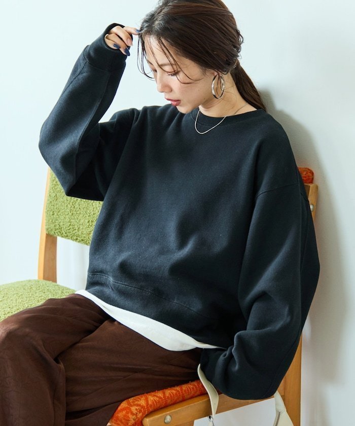 【フリークスストア/FREAK'S STORE】のヘビーウェイト ショート ビッグ スウェット【限定展開】 25AW インテリア・キッズ・メンズ・レディースファッション・服の通販 founy(ファニー) 　ファッション　Fashion　レディースファッション　Fashion for Women　トップス・カットソー　Cut & Sew Tops　レディースパーカー・カジュアルフーディー　Casual Hoodies & Sweatshirts　スウェット・クルーネックトップス　Sweatshirts & Crewnecks / Relaxed Fit Sweat Tops　インナー　Innerwear　カーゴパンツ　Cargo Pants, Utility Pants　ショルダー　Shoulder, Shoulder Strap　ショート　Short, Short Length　スウェット / スエット　Sweatshirt, Sweatwear　デニム　Denim, Jeans Material　ドロップ　Drop Shoulder, Dropped Style　定番　Standard, Basic Item　人気　Popular, Best Seller　バランス　Balance, Style Balance　パーカー　Hoodie, Parka　ビッグ　Big, Oversized　ワイド　Wide, Wide Fit　冬　Winter / This Winter　A/W・秋冬　Autumn/Winter　おすすめ　Recommended / Our Picks　2025年　2025　2025-2026秋冬・A/W　Autumn/Winter 2025–26 AW25–26　ブラック|ID: prp329100004646395 ipo3291000000033925024