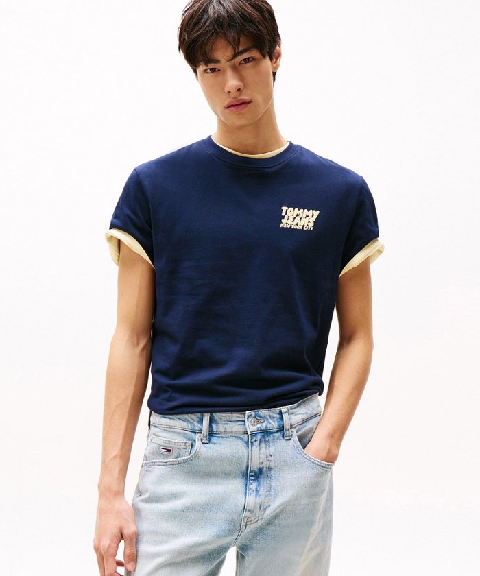 【トミーヒルフィガー/TOMMY HILFIGER】のレギュラーバブルバックショートスリーブTシャツ インテリア・キッズ・メンズ・レディースファッション・服の通販 founy(ファニー) https://founy.com/ ファッション Fashion レディースファッション Fashion for Women トップス・カットソー Cut & Sew Tops シャツ・ブラウス・オフィスカジュアル Elegant Blouses & Button-Ups ロングTシャツ・Tシャツ Longline T-Shirts & Tees バッグ Bags アメリカン American Style クラシック Classic, Timeless Style グラフィック Graphic, Graphic Design ゴルフ Golf ショート Short, Short Length スリーブ Sleeve, Long Sleeve / Short Sleeve デニム Denim, Jeans Material フロント Front, Front Design プリント Print, Printed Pattern モダン Modern, Contemporary ワンポイント One Point, Statement Accent 人気 Popular, Best Seller |ID: prp329100004646427 ipo3291000000033597562