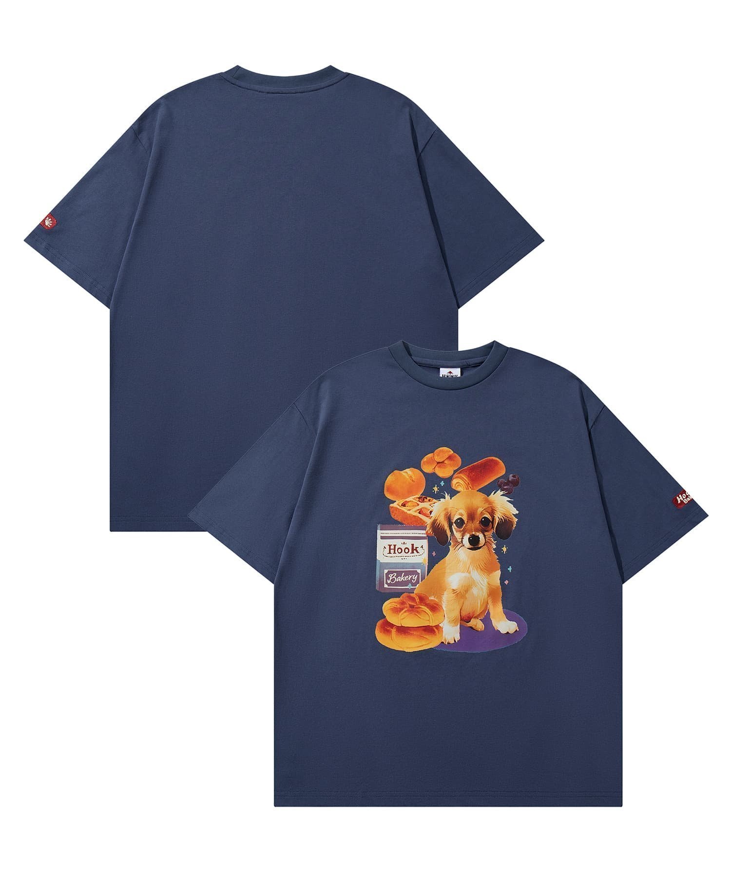 【アイモハ/aimoha】のHOOK -original- 「HOOK BAKERY」シリーズアンティーク動物プリントTEE インテリア・キッズ・メンズ・レディースファッション・服の通販 founy(ファニー) 　ファッション　Fashion　レディースファッション　Fashion for Women　おすすめ　Recommended / Our Picks　アンティーク　Antique-Inspired　イラスト　Illustration　カーゴパンツ　Cargo Pants, Utility Pants　サンダル　Sandals, Summer Shoes　ショート　Short, Short Length　スタイリッシュ　Stylish, Fashionable　スニーカー　Sneakers, Trainers　デニム　Denim, Jeans Material　フロント　Front, Front Design　プリント　Print, Printed Pattern　リラックス　Relax, Relaxed Fit　ヴィンテージ　Vintage Style　犬　Dog　猫　Cat, Kitty　ブルー系その他2|ID: prp329100004646447 ipo3291000000033537119