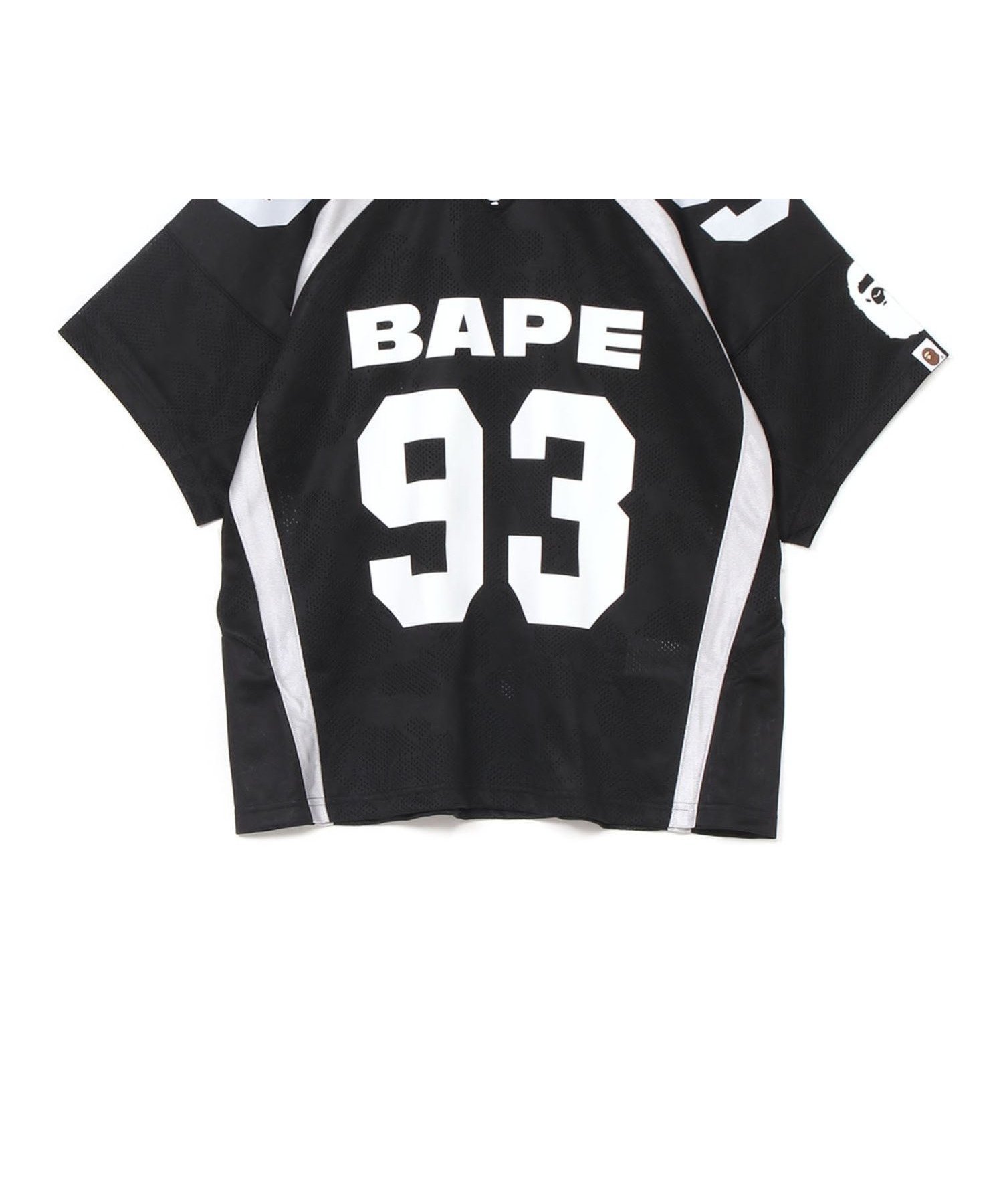 【アベイシングエイプ/A BATHING APE / MEN】のLINE CAMO JACQUARD RELAXED FIT FOOTBALL JERSEY インテリア・キッズ・メンズ・レディースファッション・服の通販 founy(ファニー) 　ファッション　Fashion　メンズファッション　Fashion for Men　スポーツ　Sports, Activewear　BLACK|ID: prp329100004646547 ipo3291000000033538881