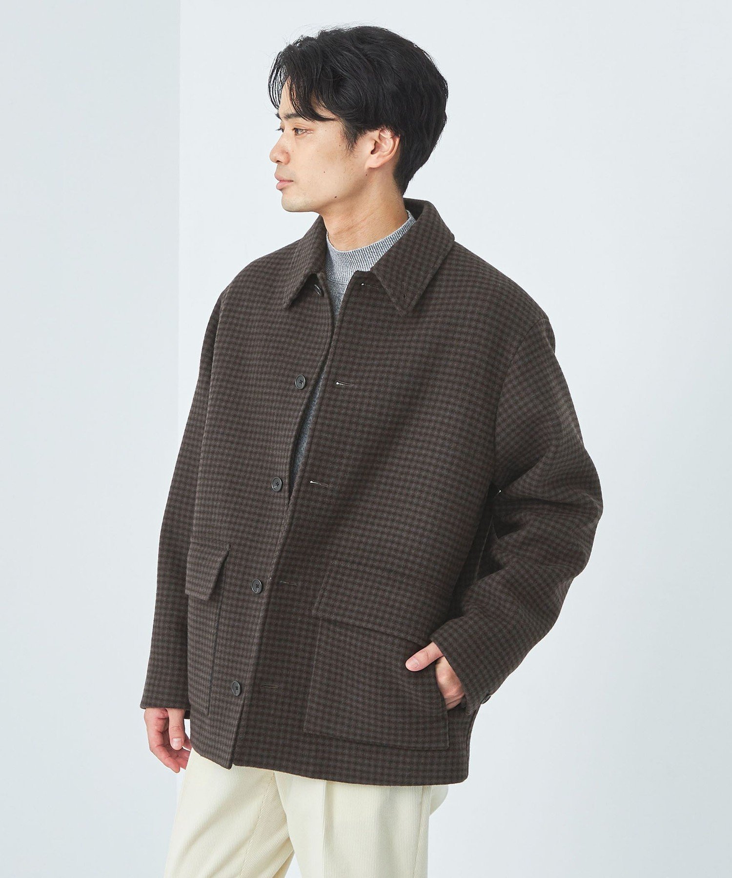 【その他のブランド/Other】のSENTDALE WOOL カバーオール インテリア・キッズ・メンズ・レディースファッション・服の通販 founy(ファニー) 　ファッション　Fashion　メンズファッション　Fashion for Men　インナー　Innerwear　スウェット / スエット　Sweatshirt, Sweatwear　チェック　Check, Plaid, Tartan　人気　Popular, Best Seller　パッチ　Patch, Appliqué　フロント　Front, Front Design　プリーツ　Pleats, Pleated　ポケット　Pocket, Pocket Detail　メルトン　Melton, Heavy Wool　ワイド　Wide, Wide Fit　おすすめ　Recommended / Our Picks　エレガント 上品　Elegant　その他1|ID: prp329100004646836 ipo3291000000033543213