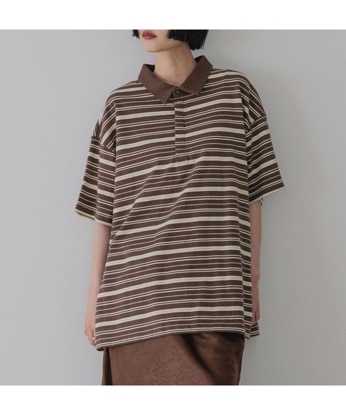 【ローリーズファーム/LOWRYS FARM】のラガーTEE インテリア・キッズ・メンズ・レディースファッション・服の通販 founy(ファニー) https://founy.com/ ファッション Fashion レディースファッション Fashion for Women おすすめ Recommended / Our Picks スウェット / スエット Sweatshirt, Sweatwear バランス Balance, Style Balance ボトム Bottoms, Lower Wear ボーダー Border, Stripe |ID: prp329100004646844 ipo3291000000033543327
