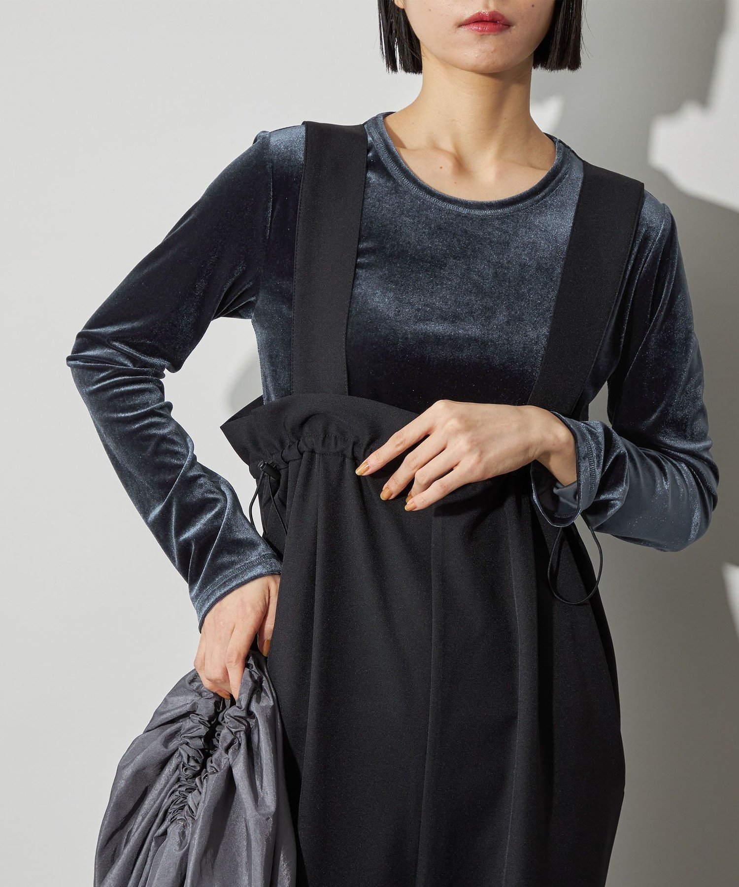 【シテン/CITEN】のCITEN ベロアコンパクトロンT インテリア・キッズ・メンズ・レディースファッション・服の通販 founy(ファニー) 　ファッション　Fashion　レディースファッション　Fashion for Women　トップス・カットソー　Cut & Sew Tops　ロングTシャツ・Tシャツ　Longline T-Shirts & Tees　ベロアトップス　Velour Tops / Velvet-Look Items　インナー　Innerwear　カーディガン　Cardigan, Knitwear　シャイニー　Shiny, Glossy Finish　シンプル　Simple, Minimal　スラックス　Slacks, Dress Pants　デニム　Denim, Jeans Material　トレンド　Trend, Trending Now　フィット　Fit, Slim Fit　ベロア　Velour, Soft Velvet　ワーク　Workwear, Utility Style　A/W・秋冬　Autumn/Winter　おすすめ　Recommended / Our Picks　エレガント 上品　Elegant　BLACK|ID: prp329100004646851 ipo3291000000033543410