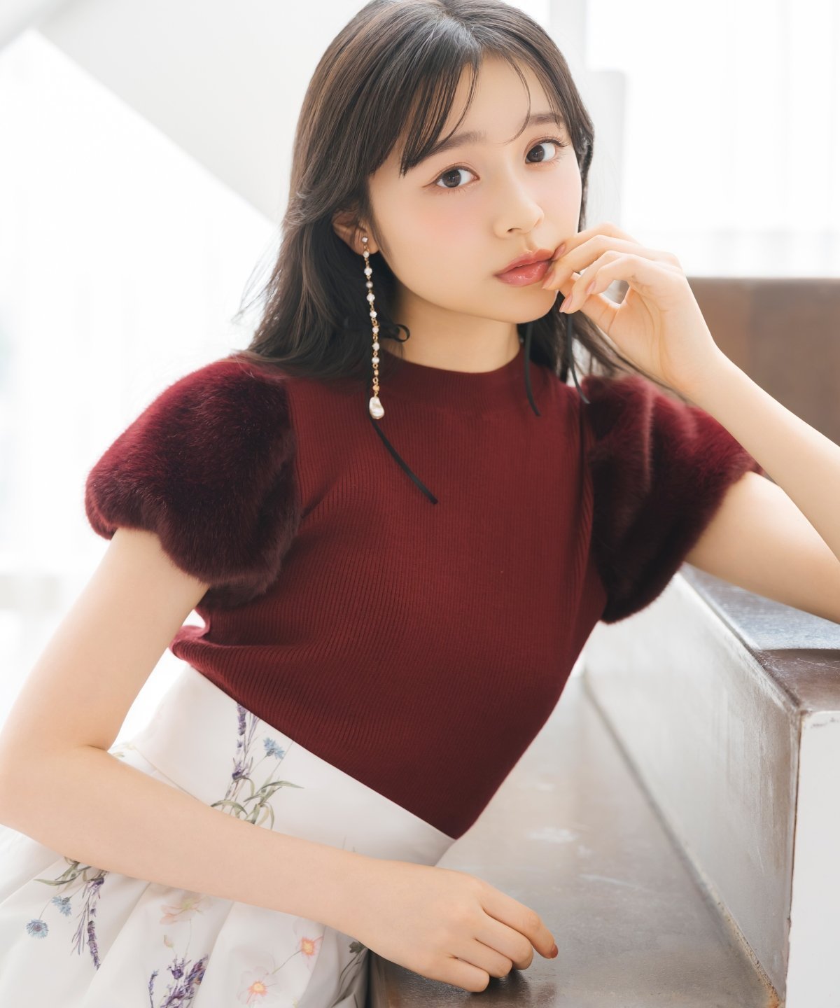 【ウィルセレクション/WILLSELECTION】の【8/8(fri)10時発売】ファースリーブニットプルオーバー インテリア・キッズ・メンズ・レディースファッション・服の通販 founy(ファニー) 　ファッション　Fashion　レディースファッション　Fashion for Women　トップス・カットソー　Cut & Sew Tops　ニット　Knit Tops & Sweaters　カジュアルプルオーバー・ニットトップス　Pullovers & Knit Tops / Casual Pullovers　秋　Autumn　スリーブ　Sleeve, Long Sleeve / Short Sleeve　バランス　Balance, Style Balance　フィット　Fit, Slim Fit　フェイクファー　Faux Fur, Imitation Fur　半袖　Short Sleeve, Half Sleeve　ラベンダー　Lavender　リボン　Ribbon, Bow　エレガント 上品　Elegant　ボルドー|ID: prp329100004646869 ipo3291000000033543608