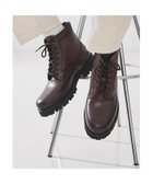 【アルフレッド バニスター/alfredoBANNISTER / MEN】の【WEB限定】 Uチップ 編上げ バックジップ 厚底 ブーツ ダークブラウン|ID: prp329100004646900 ipo3291000000033543998