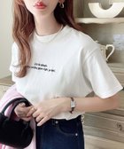 【モーメントプラス/moment+ / MEN】のロゴ刺繍 Tシャツ オフホワイト|ID: prp329100004646907 ipo3291000000033544092
