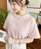 【モーメントプラス/moment+ / MEN】のロゴ刺繍 Tシャツ ピンク|ID: prp329100004646907 ipo3291000000033544100