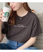 【モーメントプラス/moment+ / MEN】のロゴ刺繍 Tシャツ チャコールグレー|ID: prp329100004646907 ipo3291000000033544101