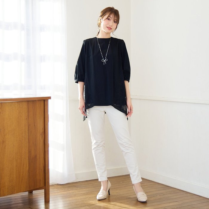 【ローズティアラ/Rose Tiara】のデニムジャージパンツ インテリア・キッズ・メンズ・レディースファッション・服の通販 founy(ファニー) https://founy.com/ ファッション Fashion レディースファッション Fashion for Women パンツ Pants & Trousers スリム Slim, Slim Fit チュニック Tunic, Long Top デニム Denim, Jeans Material ロング Long, Long-Length |ID: prp329100004646915 ipo3291000000033544145