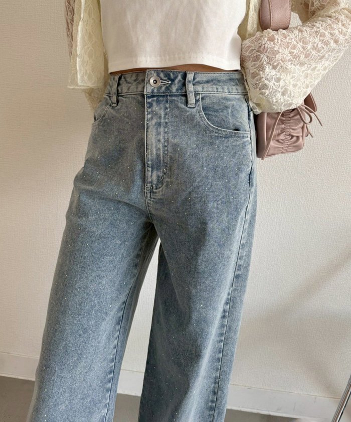 【ナイスクラップ/NICE CLAUP】のS・Mサイズ展開 ストレッチワイドデニム インテリア・キッズ・メンズ・レディースファッション・服の通販 founy(ファニー) https://founy.com/ ファッション Fashion レディースファッション Fashion for Women |ID: prp329100004646917 ipo3291000000033544162