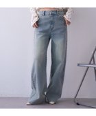【ナイスクラップ/NICE CLAUP】のS・Mサイズ展開 ストレッチワイドデニム ブルー系その他|ID: prp329100004646917 ipo3291000000033544170