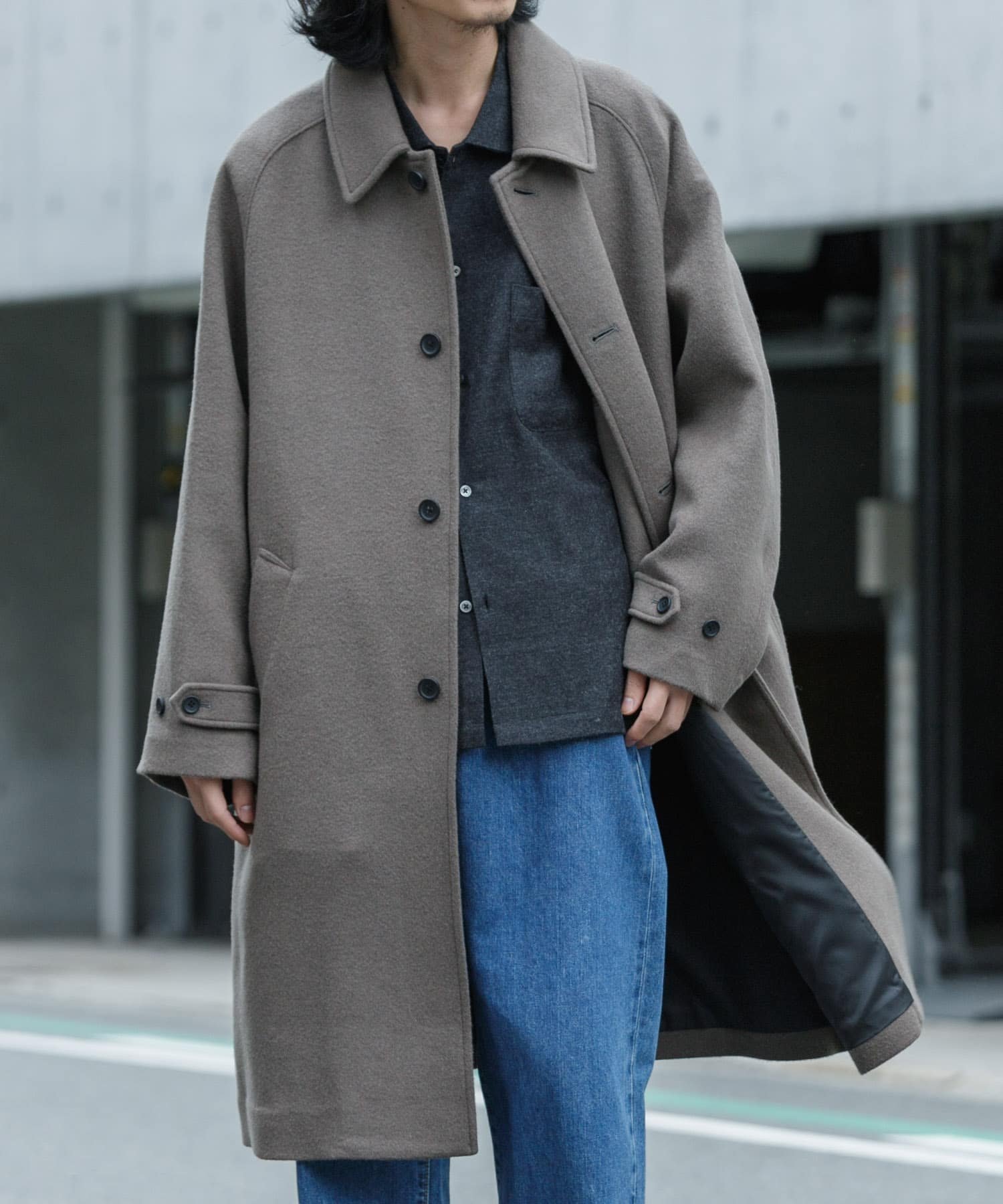 【アーバンリサーチ/URBAN RESEARCH / MEN】のバルカラーコート インテリア・キッズ・メンズ・レディースファッション・服の通販 founy(ファニー) 　ファッション　Fashion　メンズファッション　Fashion for Men　2024年　2024　2024-2025秋冬・A/W　Autumn/Winter 2024–25 AW24–25　冬　Winter / This Winter　ショルダー　Shoulder, Shoulder Strap　スリーブ　Sleeve, Long Sleeve / Short Sleeve　ラップ　Wrap, Wrap Design　今季　This Season, Current Season　A/W・秋冬　Autumn/Winter　防寒　Cold Protection, Winter-Ready　MOCHA|ID: prp329100004646918 ipo3291000000033544169