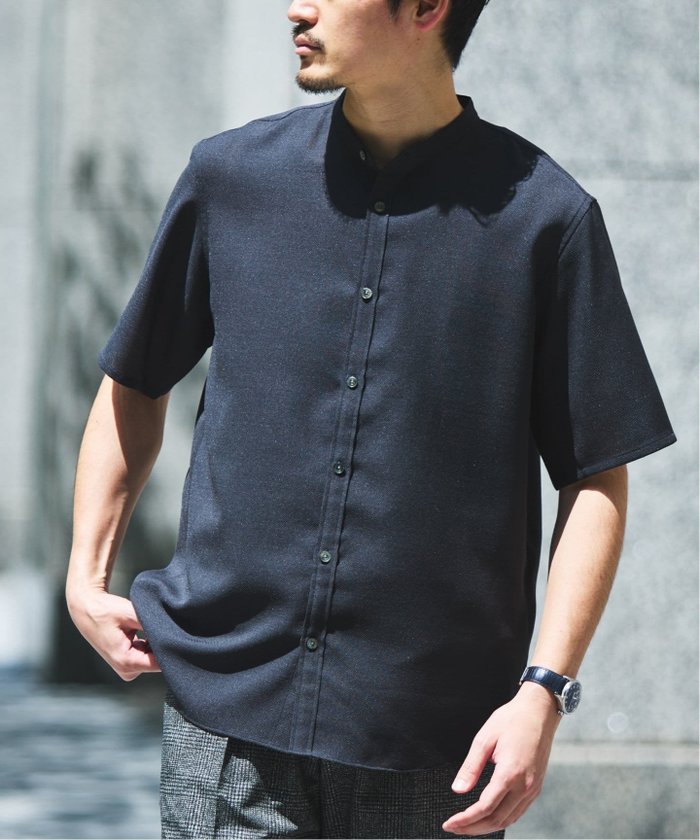 【エディフィス/EDIFICE / MEN】の接触冷感 吸水速乾 EVALET メッシュ バンドカラー シャツ インテリア・キッズ・メンズ・レディースファッション・服の通販 founy(ファニー) https://founy.com/ ファッション Fashion メンズファッション Fashion for Men ストレッチ Stretch, Stretchy Fabric ベーシック Basic, Essential メッシュ Mesh, Net Fabric 吸水 Absorbent, Quick-Dry 夏 Summer |ID: prp329100004646930 ipo3291000000033544390