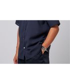 【エディフィス/EDIFICE / MEN】の接触冷感 吸水速乾 EVALET メッシュ バンドカラー シャツ ネイビー|ID: prp329100004646930 ipo3291000000033544395