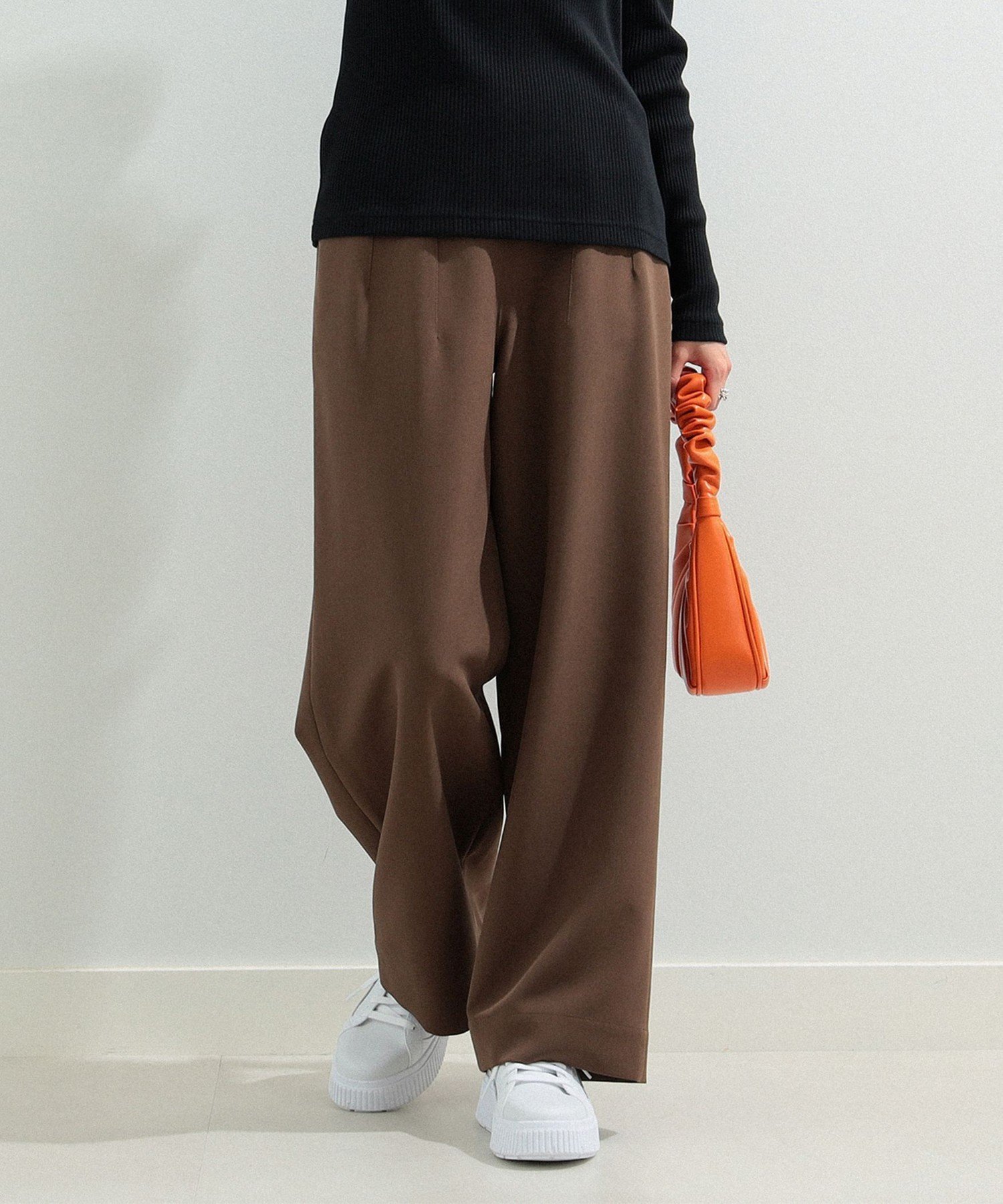 【その他のブランド/Other】のハイウエスト ワイド パンツ インテリア・キッズ・メンズ・レディースファッション・服の通販 founy(ファニー) 　ファッション　Fashion　レディースファッション　Fashion for Women　パンツ　Pants & Trousers　コルセット　Corset, Bustier　ショート　Short, Short Length　シンプル　Simple, Minimal　ワイド　Wide, Wide Fit　BROWN|ID: prp329100004646932 ipo3291000000033544420