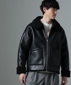 【ナノ ユニバース/nano universe / MEN】のBー3ボアブルゾン ブラック|ID: prp329100004646946 ipo3291000000033544596