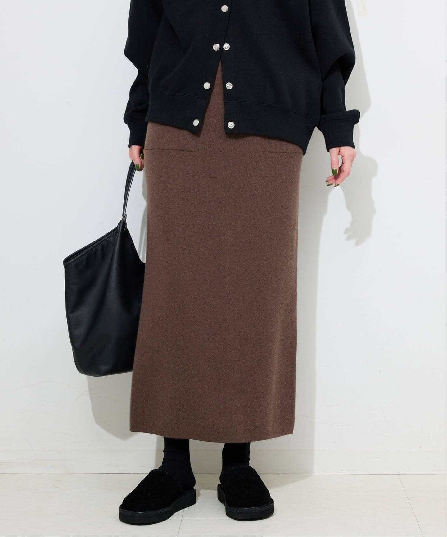 【スローブ イエナ/SLOBE IENA】の《セットアップ対応可/追加 》ウォッシャブルスムースニットスカート インテリア・キッズ・メンズ・レディースファッション・服の通販 founy(ファニー) 　ファッション　Fashion　レディースファッション　Fashion for Women　セットアップ　Matching Sets　スカート・ミニ/ミディ/マキシ　Skirts / Mini, Midi & Maxi Skirts　2025年　2025　2025-2026秋冬・A/W　Autumn/Winter 2025–26 AW25–26　セットアップ　Set-Up, Coordinated Outfit　ブラウン|ID: prp329100004646975 ipo3291000000033624153