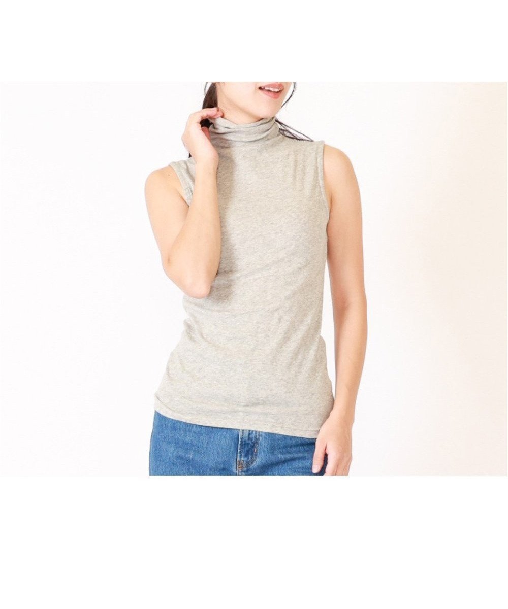 【ローラ/Rora】のUVボトルネックタンクトップ インテリア・キッズ・メンズ・レディースファッション・服の通販 founy(ファニー) 　ファッション　Fashion　レディースファッション　Fashion for Women　インナー　Innerwear　カメラ　Camera Accessories　サマー　Summer, Summer Style　シンプル　Simple, Minimal　ストレッチ　Stretch, Stretchy Fabric　タンク　Tank Top, Sleeveless Top　トレンド　Trend, Trending Now　フィット　Fit, Slim Fit　ボトルネック　Bottle Neck, Mock Neck　無地　Plain, Solid Color　冬　Winter / This Winter　A/W・秋冬　Autumn/Winter　おすすめ　Recommended / Our Picks　夏　Summer　02.杢アイボリー|ID: prp329100004647011 ipo3291000000033545175