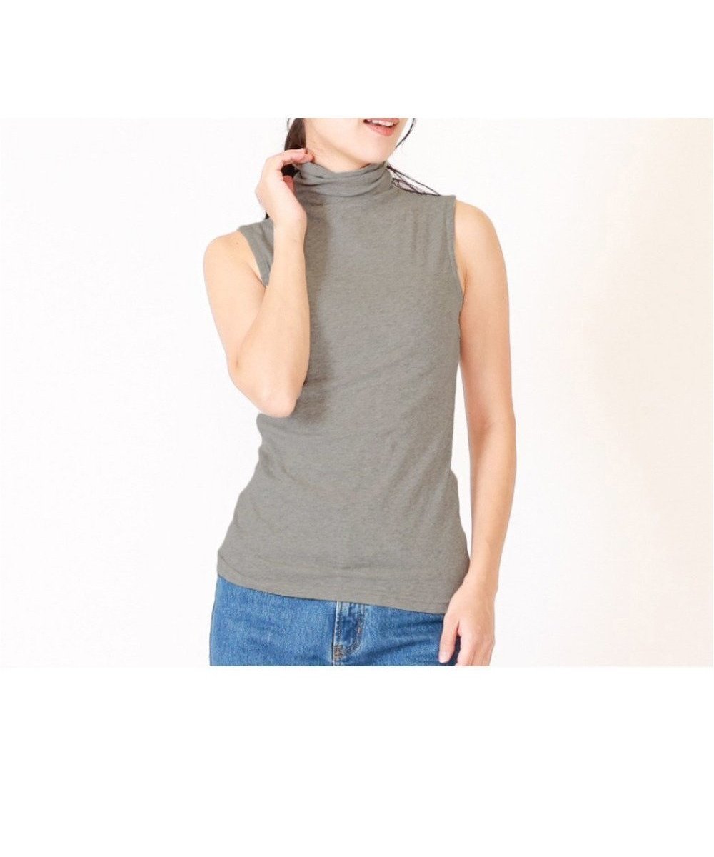 【ローラ/Rora】のUVボトルネックタンクトップ インテリア・キッズ・メンズ・レディースファッション・服の通販 founy(ファニー) 　ファッション　Fashion　レディースファッション　Fashion for Women　インナー　Innerwear　カメラ　Camera Accessories　サマー　Summer, Summer Style　シンプル　Simple, Minimal　ストレッチ　Stretch, Stretchy Fabric　タンク　Tank Top, Sleeveless Top　トレンド　Trend, Trending Now　フィット　Fit, Slim Fit　ボトルネック　Bottle Neck, Mock Neck　無地　Plain, Solid Color　冬　Winter / This Winter　A/W・秋冬　Autumn/Winter　おすすめ　Recommended / Our Picks　夏　Summer　09.杢グレー|ID: prp329100004647011 ipo3291000000033545177