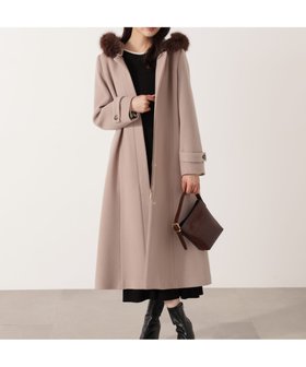 【プロポーション ボディドレッシング/PROPORTION BODY DRESSING】のモッサフードフェイクファーロングコート 人気、トレンドファッション・服の通販 founy(ファニー) ファッション Fashion レディースファッション Fashion for Women アウター Coat / Outerwear Collection コート・ロングコート・ピーコート Long Coats, Peacoats & More フェイクファー Faux Fur, Imitation Fur フェミニン Feminine, Girly メルトン Melton, Heavy Wool ロング Long, Long-Length 日本製 Made In Japan 防寒 Cold Protection, Winter-Ready |ID:prp329100004647040