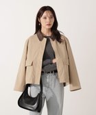 【プロポーション ボディドレッシング/PROPORTION BODY DRESSING】のカバーオールブルゾン 人気、トレンドファッション・服の通販 founy(ファニー) ファッション Fashion レディースファッション Fashion for Women アウター Coat / Outerwear Collection ブルゾンジャケット・スポーティアウター Blouson Jackets ジャケット Jacket, Outerwear ツイル Twist, Twisted Detail ドット Polka Dot, Dot Pattern フェイクレザー Faux Leather, PU Leather フェミニン Feminine, Girly A/W・秋冬 Autumn/Winter thumbnail ベージュ|ID: prp329100004647053 ipo3291000000033611694
