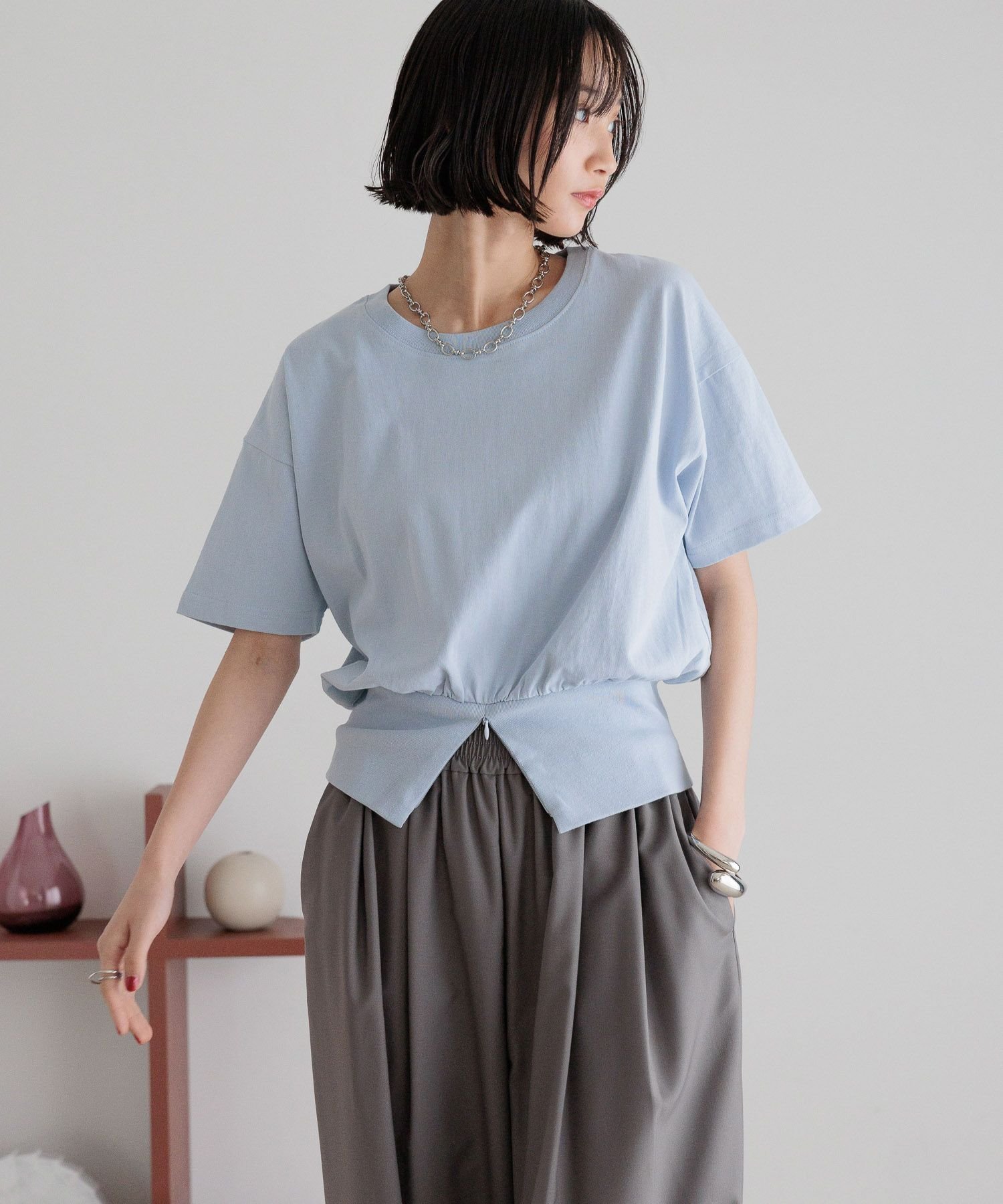 【ローリーズファーム/LOWRYS FARM】のスソZIPプルオーバーSS 人気、トレンドファッション・服の通販 founy(ファニー) 　ファッション　Fashion　レディースファッション　Fashion for Women　トップス・カットソー　Cut & Sew Tops　カジュアルプルオーバー・ニットトップス　Pullovers & Knit Tops / Casual Pullovers　おすすめ　Recommended / Our Picks　コンパクト　Compact, Small Size　フロント　Front, Front Design　ボトム　Bottoms, Lower Wear　ルーズ　Loose, Oversized　ワイド　Wide, Wide Fit　 other-1|ID: prp329100004647058 ipo3291000000033545434