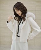 【プロポーション ボディドレッシング/PROPORTION BODY DRESSING】のモッサフードフェイクファーショートコート 人気、トレンドファッション・服の通販 founy(ファニー) ファッション Fashion レディースファッション Fashion for Women アウター Coat / Outerwear Collection コート・ロングコート・ピーコート Long Coats, Peacoats & More ショート Short, Short Length フェイクファー Faux Fur, Imitation Fur フェミニン Feminine, Girly メルトン Melton, Heavy Wool 日本製 Made In Japan thumbnail エクリュ1|ID: prp329100004647065 ipo3291000000033545478