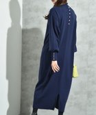 【インタープラネット/INTERPLANET】の袖口BACKパールデザインニットワンピース ネイビー|ID: prp329100004647084 ipo3291000000034598896