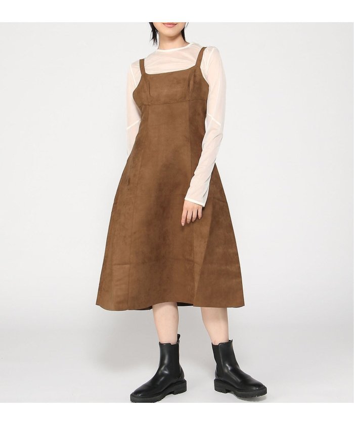 【バナナリパブリック ファクトリーストア/BANANA REPUBLIC FACTORY STORE】のBANANA REPUBLIC FACTORY STORE STRAPPY VEGAN SUEDE EMPIRE FLARED MIDI インテリア・キッズ・メンズ・レディースファッション・服の通販 founy(ファニー) https://founy.com/ ファッション Fashion レディースファッション Fashion for Women インナー Innerwear 半袖 Short Sleeve, Half Sleeve A/W・秋冬 Autumn/Winter |ID: prp329100004647088 ipo3291000000033545600