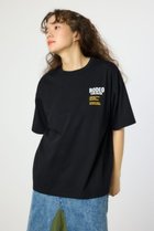 【ロデオクラウンズワイドボウル/RODEO CROWNS WIDE BOWL】のOverlap デニムアップリケTシャツ 人気、トレンドファッション・服の通販 founy(ファニー) ファッション Fashion レディースファッション Fashion for Women トップス・カットソー Cut & Sew Tops シャツ・ブラウス・オフィスカジュアル Elegant Blouses & Button-Ups ロングTシャツ・Tシャツ Longline T-Shirts & Tees おすすめ Recommended / Our Picks シンプル Simple, Minimal デニム Denim, Jeans Material パッチ Patch, Appliqué フロント Front, Front Design プリント Print, Printed Pattern メンズ Men's, Menswear thumbnail BLK|ID: prp329100004647089 ipo3291000000033545608