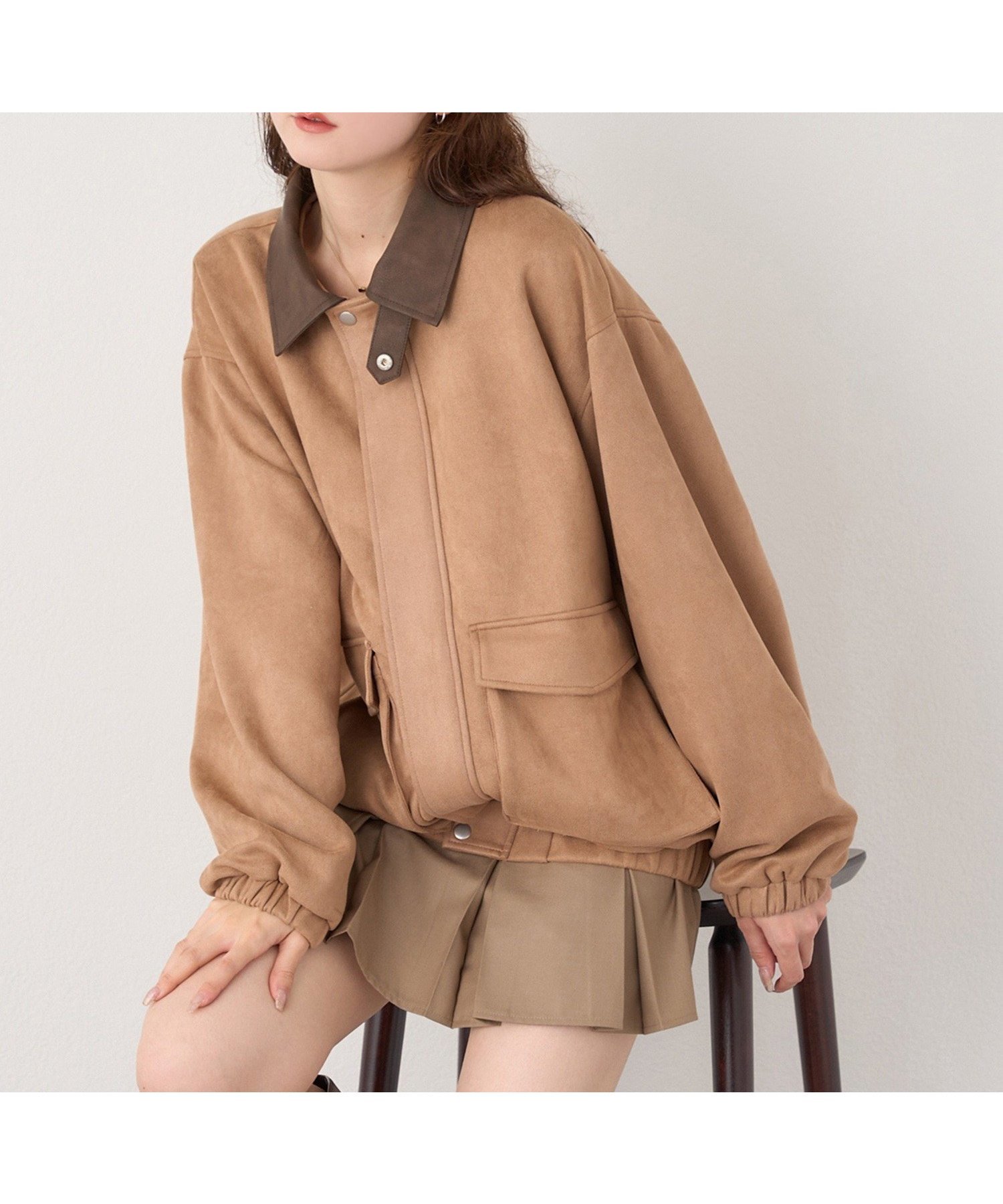 【ナイスクラップ/NICE CLAUP】のWEB限定【ロングシーズン活躍!】オーバーサイズ合皮ブルゾン インテリア・キッズ・メンズ・レディースファッション・服の通販 founy(ファニー) 　ファッション　Fashion　レディースファッション　Fashion for Women　アウター　Coat / Outerwear Collection　ブルゾンジャケット・スポーティアウター　Blouson Jackets　2025年　2025　2025-2026秋冬・A/W　Autumn/Winter 2025–26 AW25–26　おすすめ　Recommended / Our Picks　ショルダー　Shoulder, Shoulder Strap　ドロップ　Drop Shoulder, Dropped Style　ブルゾン　Blouson, Bomber Jacket　ポケット　Pocket, Pocket Detail　ロング　Long, Long-Length　夏　Summer　秋　Autumn　キャメル|ID: prp329100004647095 ipo3291000000033545654